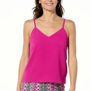 G by Giuliana Adjustable Strap Satin Camisole Berry - XS